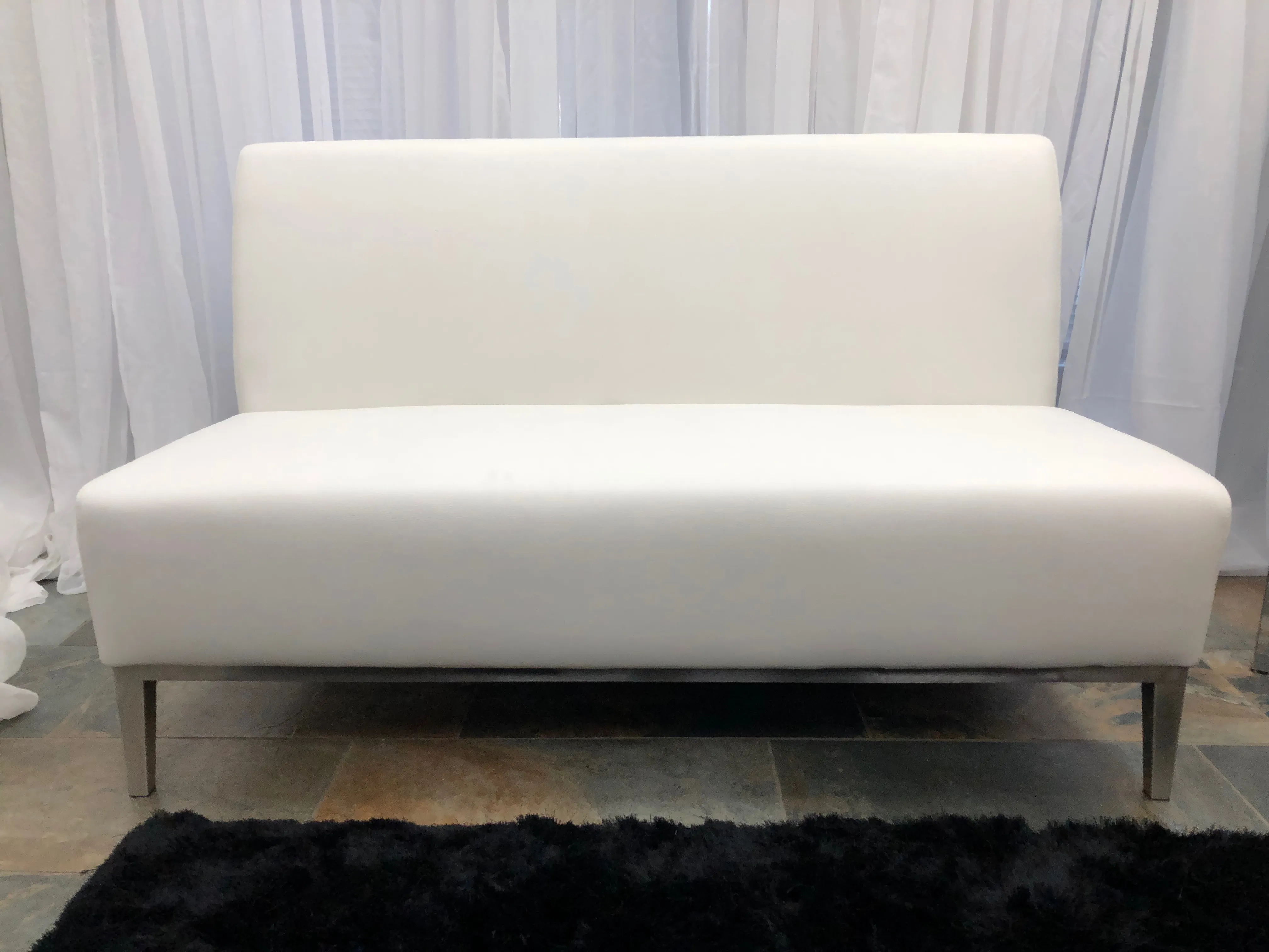 Hannah White 3 Seater for rent at Gervais Rentals - Main View
